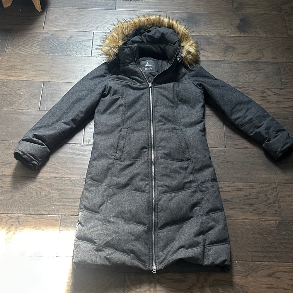 Prana women’s hooded down coat